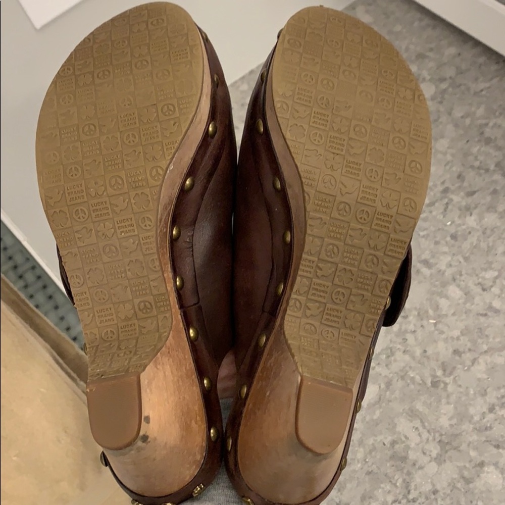 Brown Leather Clogs - image 5